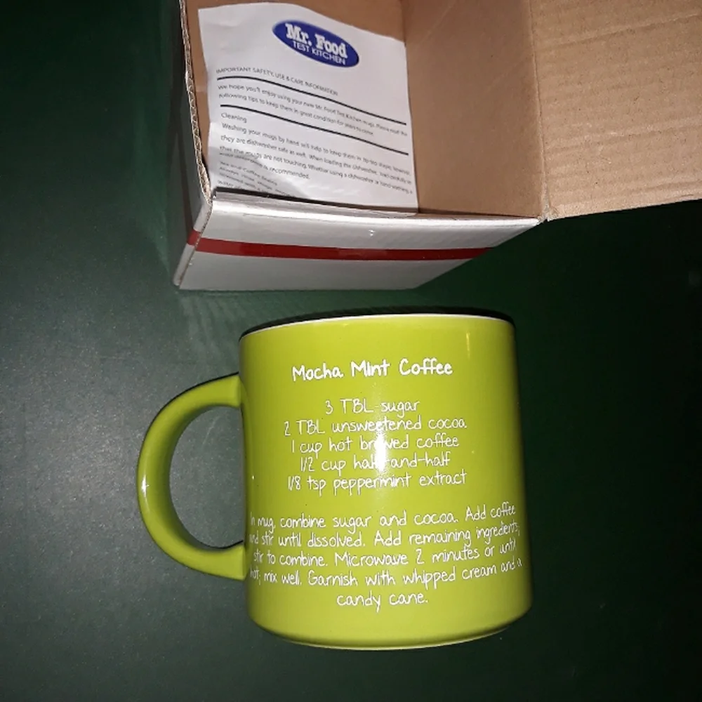 Mr Food coffee cup gift box with recipe design NWT collection funny mug decor - Picture 3 of 16